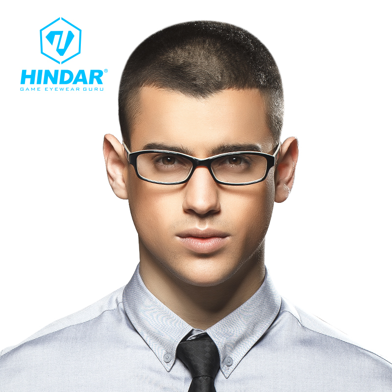 HINDAR全框板材平光眼睛眼镜框 光学配镜成品近视眼镜架男HMA015