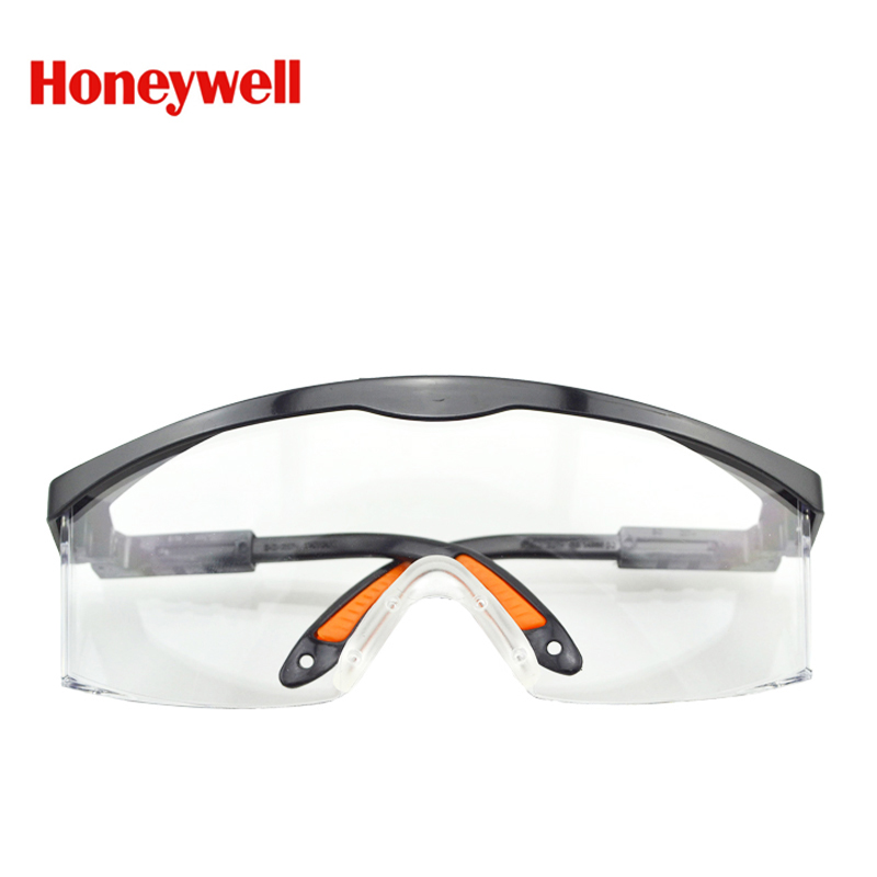霍尼韦尔100110紫外线防雾防尘冲击护目镜劳保防风镜骑行防护眼镜