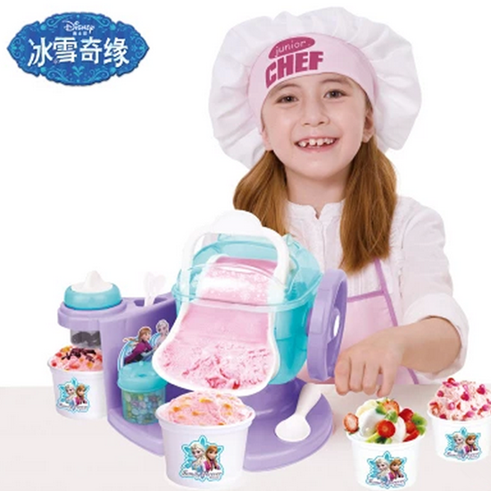 迪士尼冰雪奇缘雪糕机儿童雪糕冰淇淋冰激凌食品制作DIY正品玩具