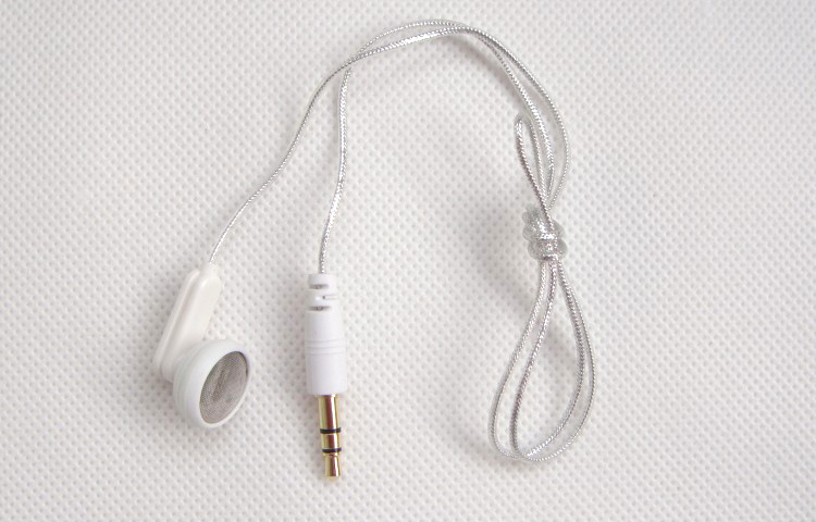 单耳短线入耳式耳机 55CM长耳塞式3.5MM插头 通用手机蓝牙耳机等