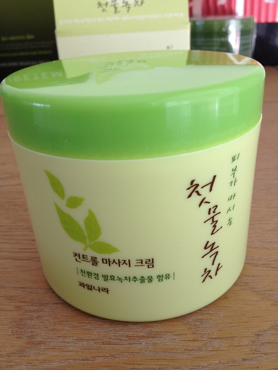 韩国原装正品美莱丝水果之乡初水绿茶按摩霜深层清洁去角质保湿