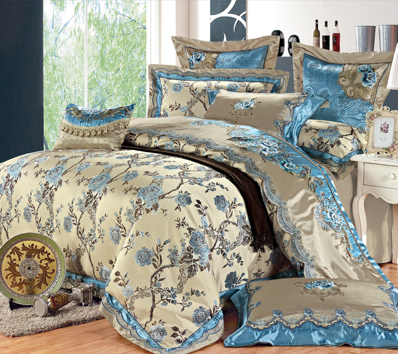 一品宏样板间欧式高档床上用品 新古典奢华贡缎提花十件套件家纺