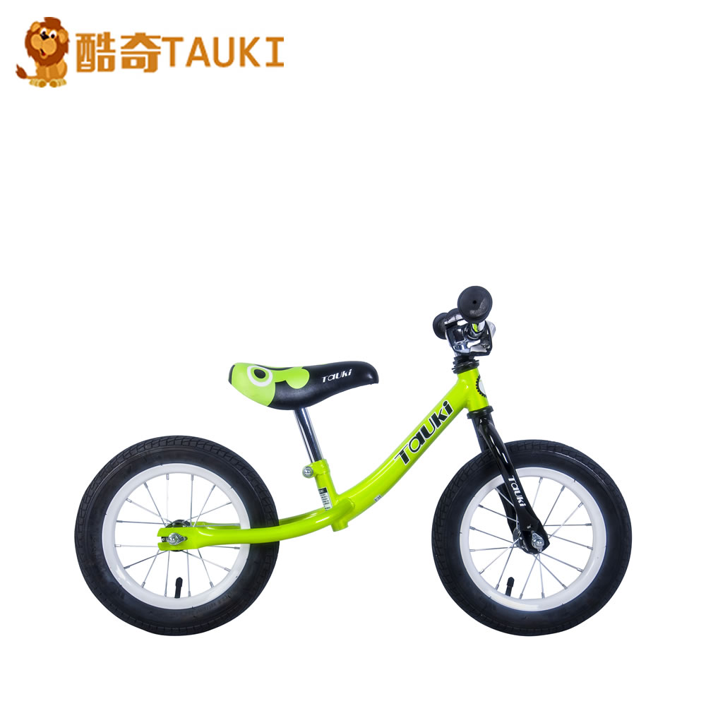 【酷奇童车】12寸儿童平衡车滑行学步车充气绿色幼儿玩具特价包邮