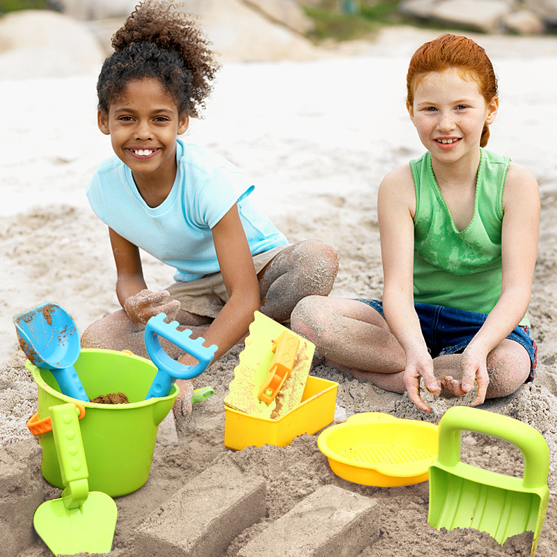 儿童沙滩玩具套装宝宝大号洗澡玩沙挖沙子工具车沙漏铲子戏水水枪
