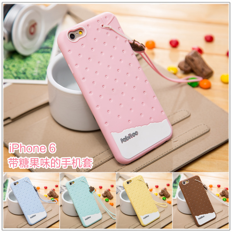 法芘兔正品苹果6代手机壳iPhone6 4.7寸水果味冰淇淋硅胶保护套潮