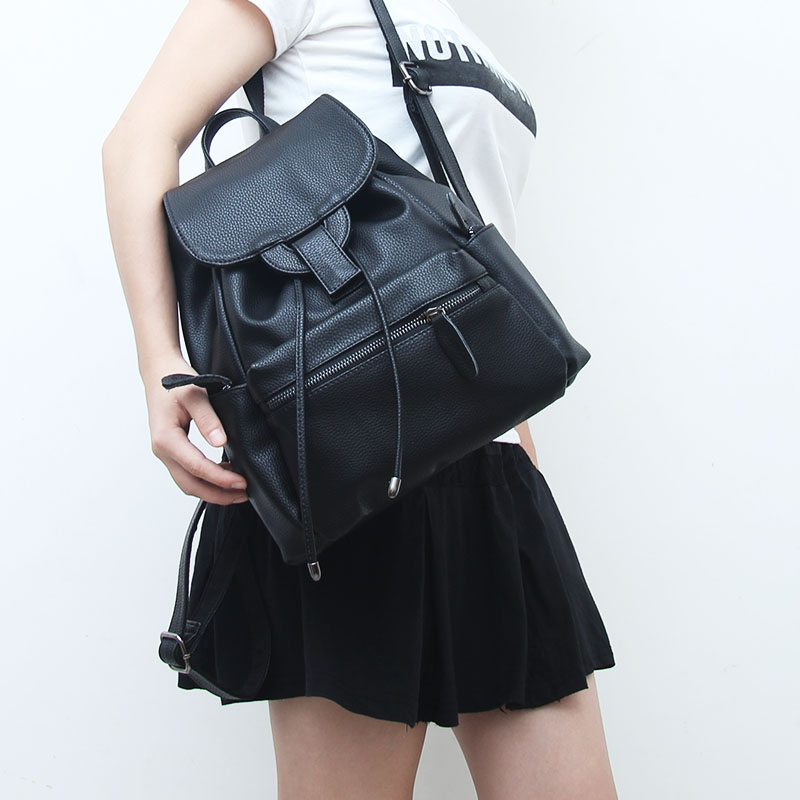 2015新款时尚双肩包女包学院风休闲书包女士韩版潮pu皮旅行背包