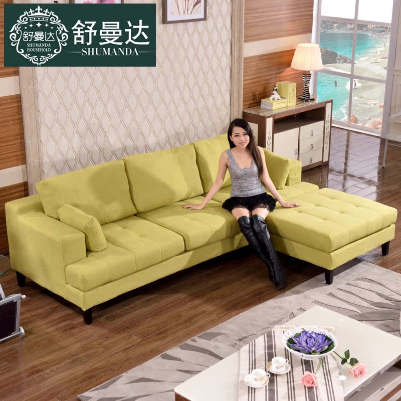 舒曼达 布艺沙发客厅家具美式沙发简约现代可拆洗小户型沙发组合