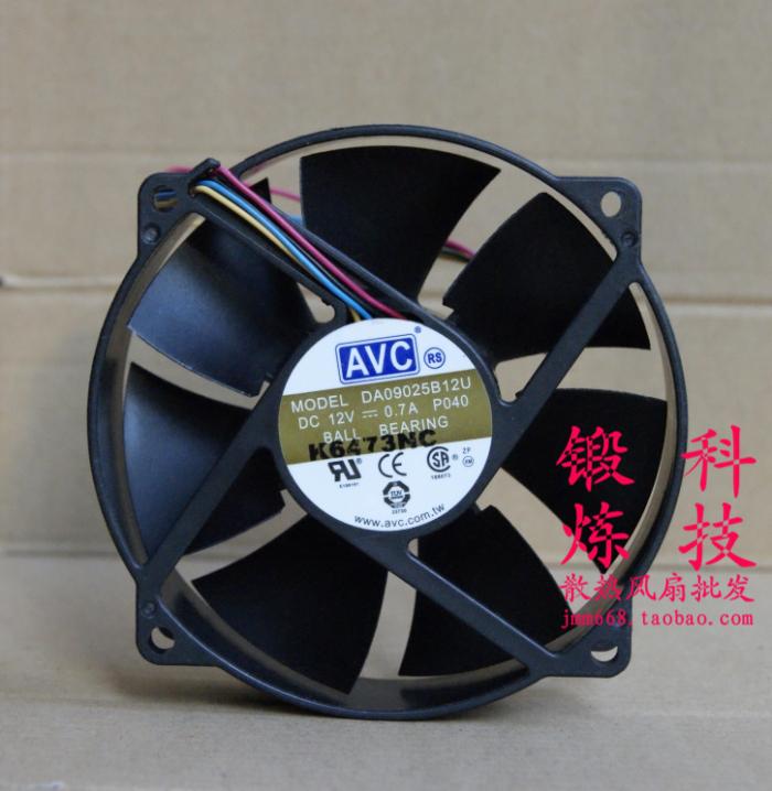 AVC  9CM 9025 0.7A 4PIN 温控高速 单体风扇 DA09025B12U