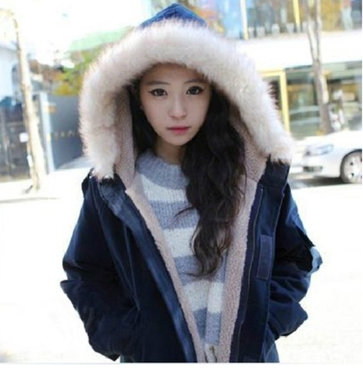 2016新款工装棉衣外套女装韩版中长款冬装棉服女大码毛领加厚棉袄