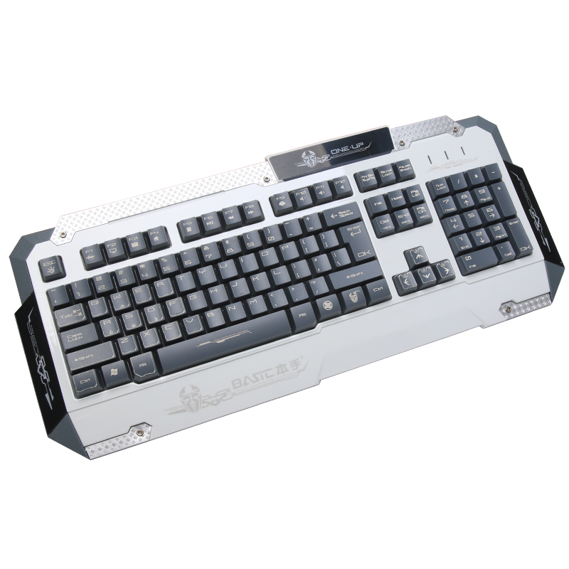 本手K8810有线键盘游戏网吧专供持久耐用加重版金属包边