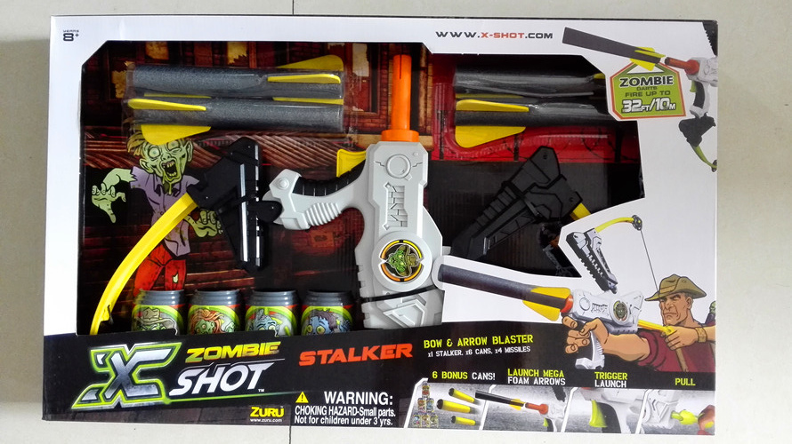 nerf 软弹枪ZURU 美版热火式X-shot 烈风玩具 弓箭发射器儿童礼物