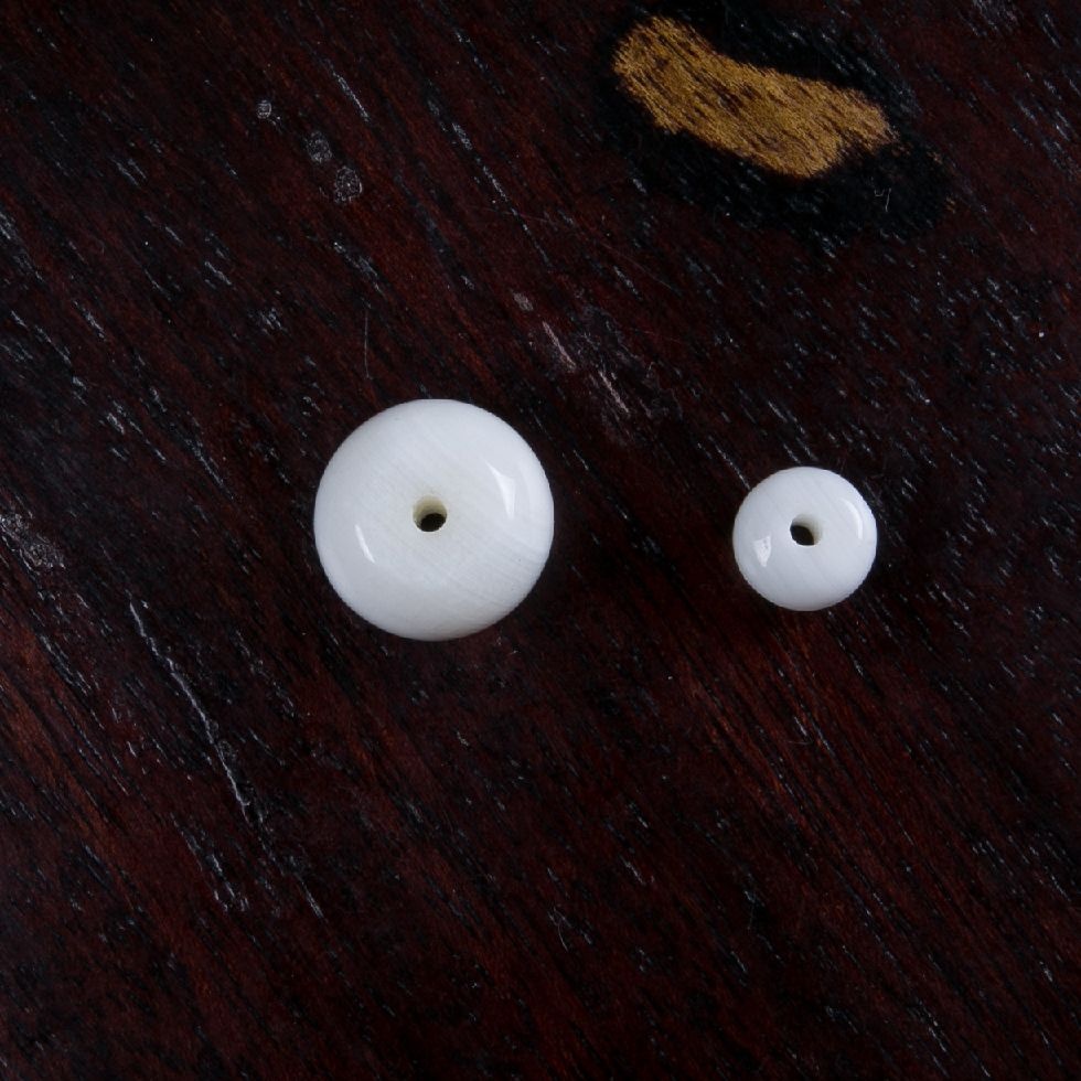 手工纯天然藏式白砗磲桶珠隔珠星月金刚菩提佛珠DIY精品饰品配件