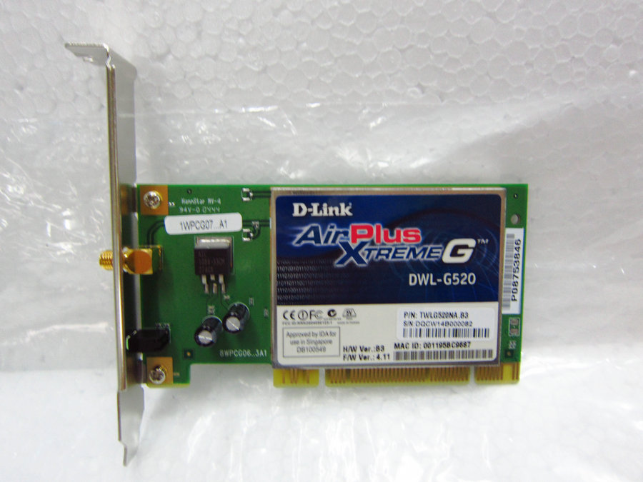 全新 D-Link AirPlus Xtreme G DWL-G520 108M PCI无线网卡