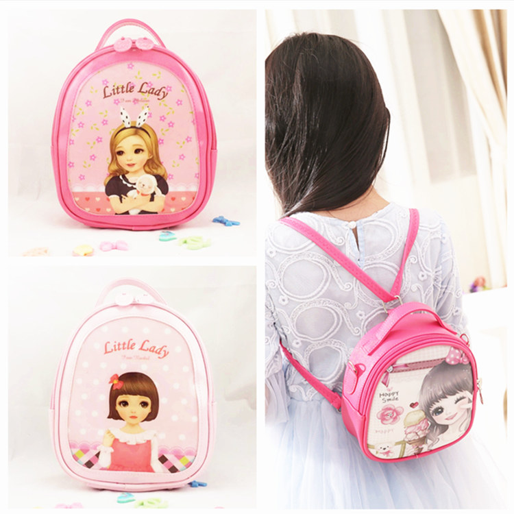 2015新韩国洋娃娃斜挎包双肩背包儿童小书包公主女童手提三用包包