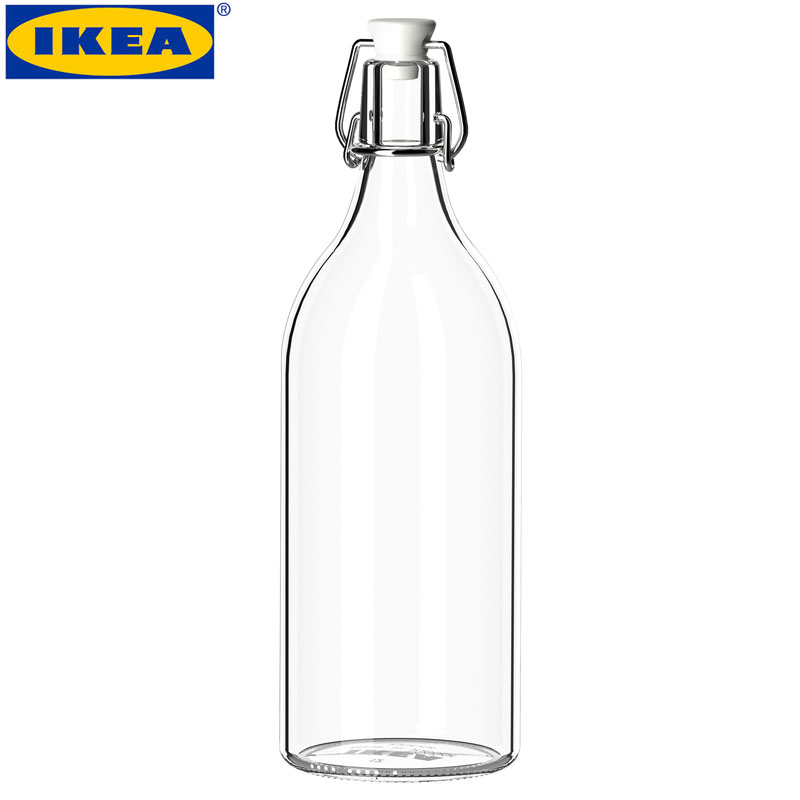宜家IKEA 考肯密封玻璃瓶1公升泡酒瓶密封酒坛DIY酿酒用玻璃瓶子