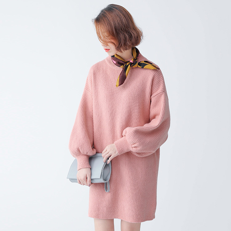 Innerbar2015冬季新款韩版休闲宽松针织毛衣圆领加厚长袖女式针织