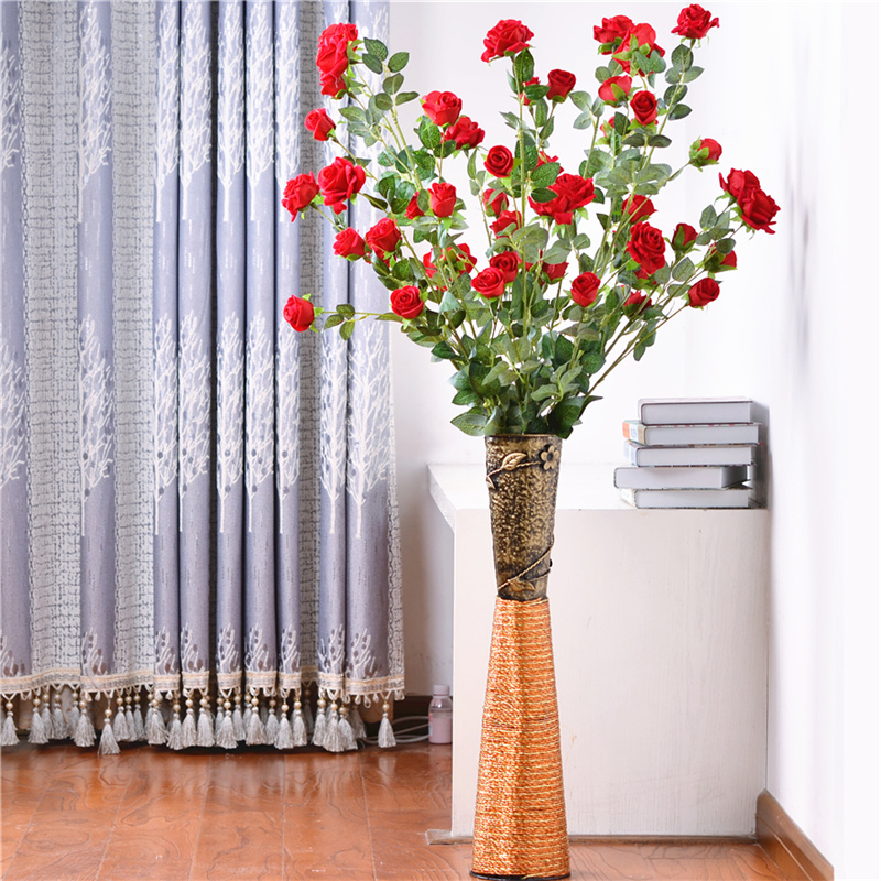 美丽满屋玫瑰仿真花套装落地组合客厅装饰假花家居装饰品摆设花艺