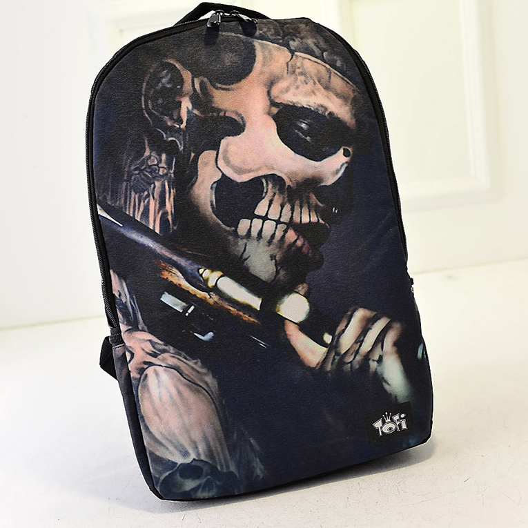 包包2016新款潮个性创意双肩包mojo骷髅背包中学生男女书包旅行包
