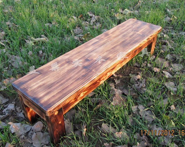 实木换鞋凳 碳化长凳 脚踏凳 松木长凳 碳化换鞋凳