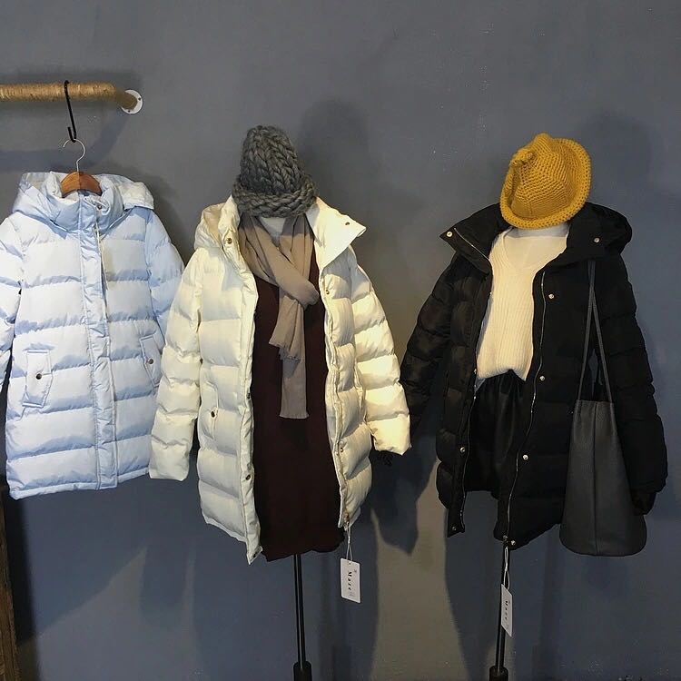 韩国东大门冬装新款女韩版加厚中长款羽绒服轻薄棉衣面包服女外套