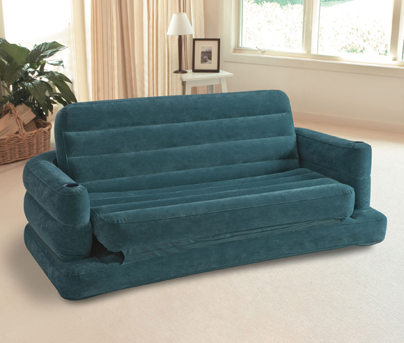 原装正品INTEX豪华双人充气沙发 折叠躺椅 懒人沙发床 休闲沙发