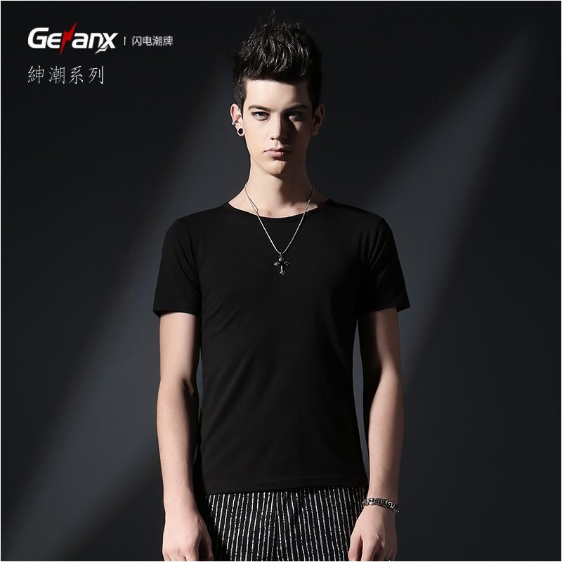 GENANX-闪电潮牌2015年夏季新品圆领印花短袖T恤（绅潮系列）C378