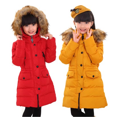 儿童羽绒服女童中长款韩版女大童羽绒服童装女孩冬装外套加厚正品