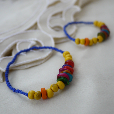 民族波西米亚海滩手链亲子饰品彩色五颜六色『呗呗啊呀咔』055。