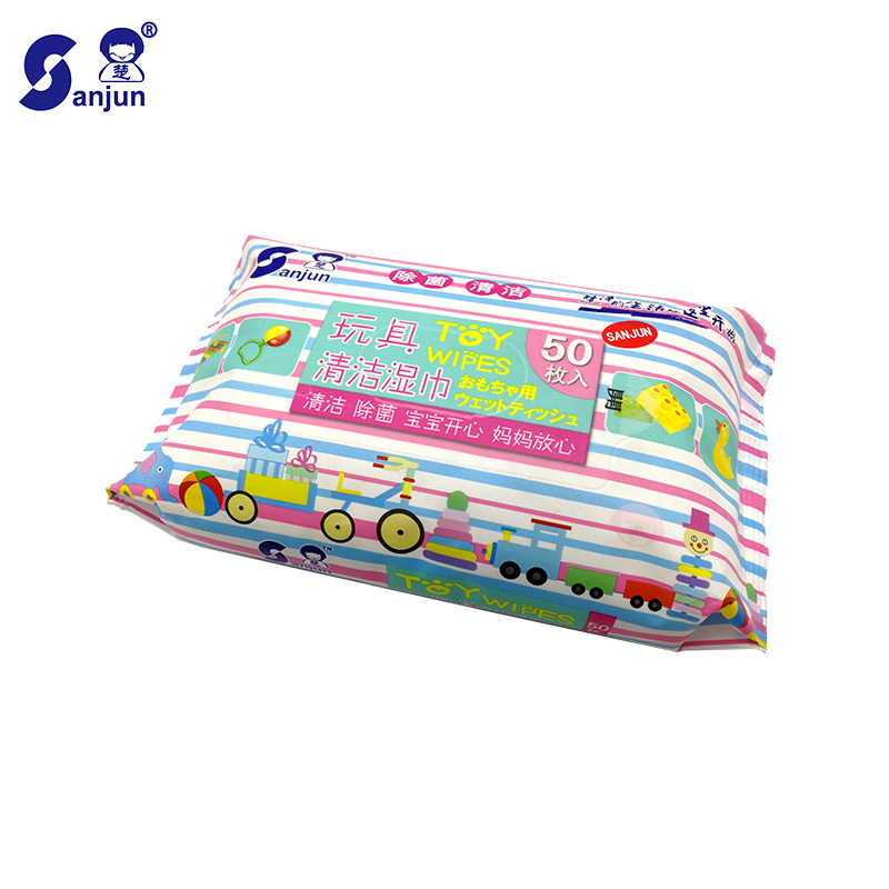 日本楚牌玩具湿巾50抽 宝宝婴儿安全卫生清洁消毒湿巾纸