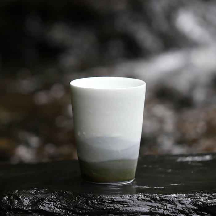 山水间 远山手工杯 景德镇陶瓷水杯 创意马克杯水杯 定制马克杯子