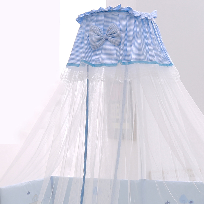 婴儿床蚊帐带支架bb床宝宝蚊帐婴儿蚊帐落地式儿童蚊帐罩可折叠