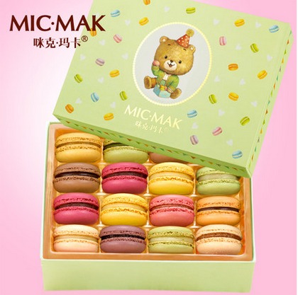 micmak食品糕点正宗新鲜法式马卡龙甜点点心零食16枚儿童节礼盒