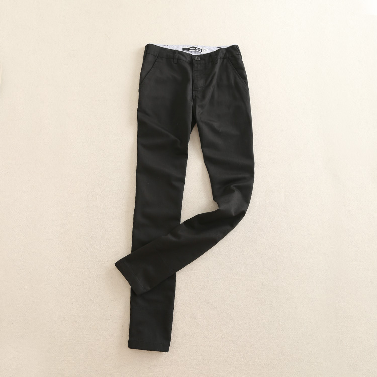 2015新款女装休闲裤黑色直筒小脚裤海军风女士运动商务休闲显瘦潮