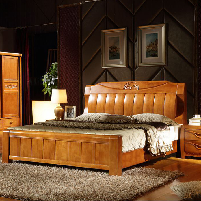 特价直销 精品橡木床 实木床 双人床1.5米1.8米床 泰国进口橡木