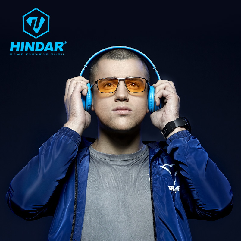 HINDAR防蓝光抗疲劳眼镜 防辐射眼镜 电竞游戏护目镜男女HGA060