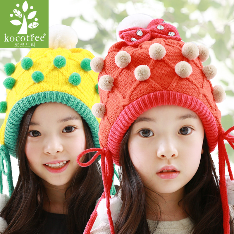 儿童帽子女童冬公主套头帽冬天小孩3-4岁女童帽子韩国秋冬6-8