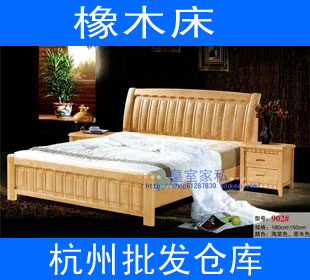 特价 橡木床 实木床 双人床 泰国橡胶木 1.5/1.8米