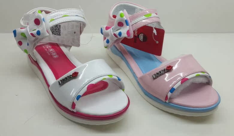 ABC童鞋正品2015夏款P52135718女童鞋中童鞋儿童露趾皮凉鞋31-37