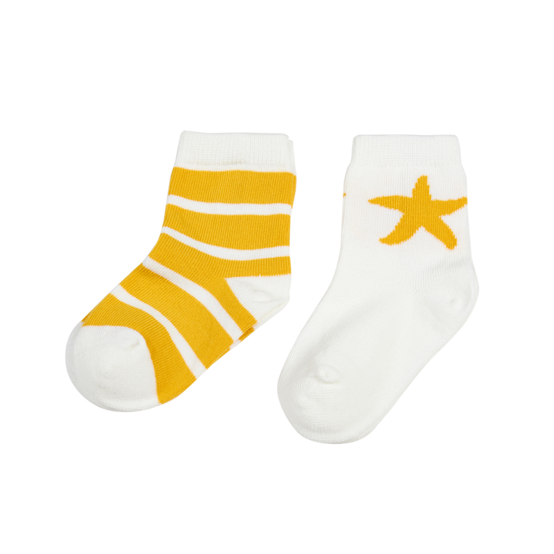 棉花共和国品牌baby socks婴儿男女宝宝童袜棉袜秋冬2双12-24个月