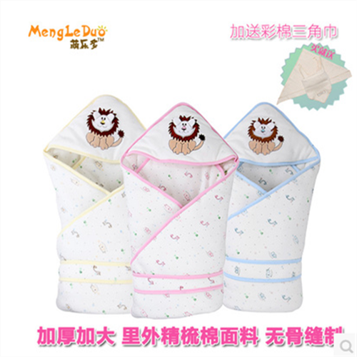 婴儿抱被新生儿童抱被秋冬婴儿包被宝宝外出防风纯棉抱毯睡袋包邮