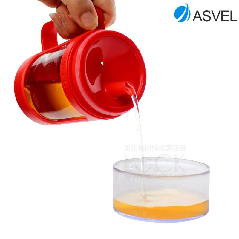 日本ASVEL 玻璃油壶 防挂油瓶 防漏油罐醋壶 厨房玻璃调料罐 包邮