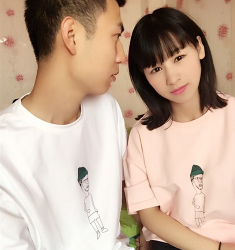 情侣装夏装2016新款韩版宽松卡通男女个性短袖t恤学生上衣班服 潮