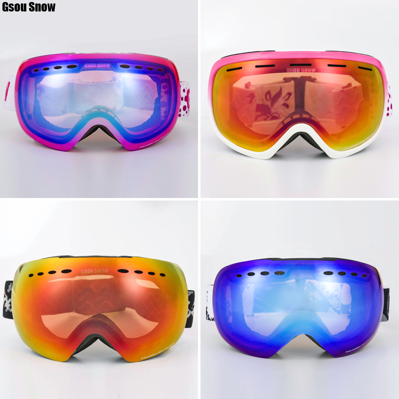 正品 GSOU SNOW滑雪眼镜防雾防摔眼镜双层防雾滑雪眼镜