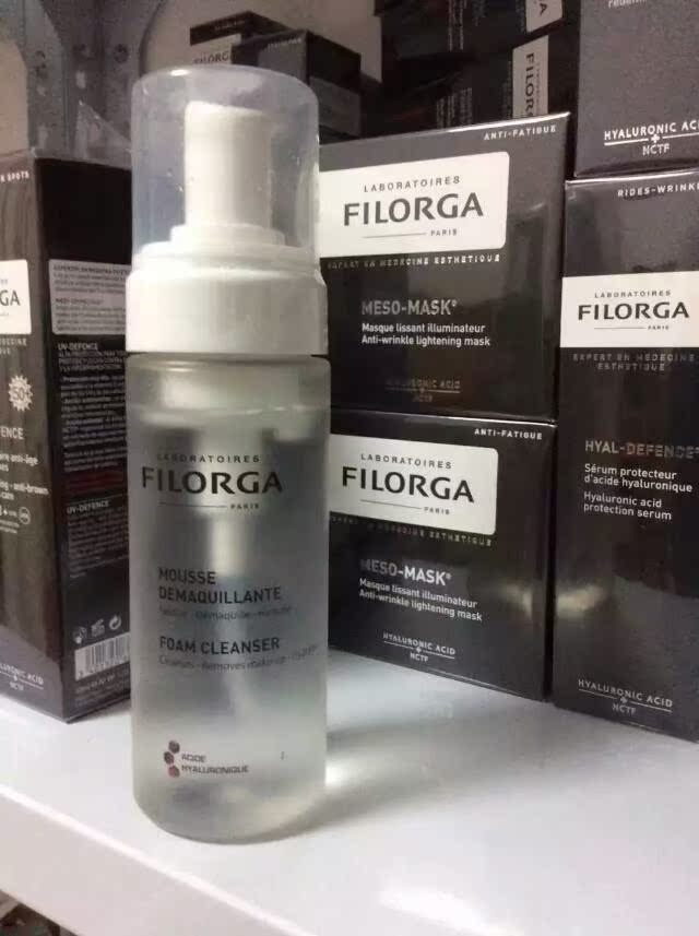 现货法国原产FILORGA 抗氧化玻尿酸洁面摩丝150ml 抗氧化深层清洁