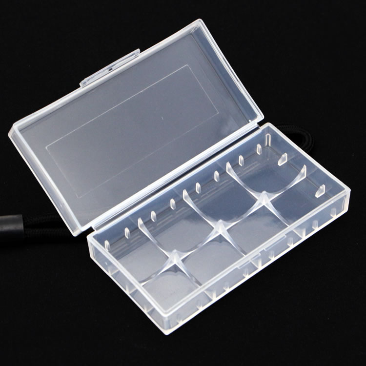 高品质电池盒收纳盒塑料盒可装2节18650 4节16340/CR123A透明无味