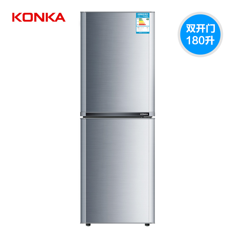 Konka/康佳 BCD-180GY2S两门冰箱家用节能双开门式冷藏冰发货苏宁