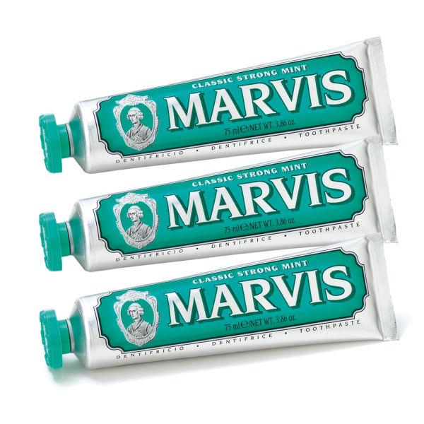 现货英国代购意大利MARVIS牙膏75ml 绿色 经典薄荷，强效去渍