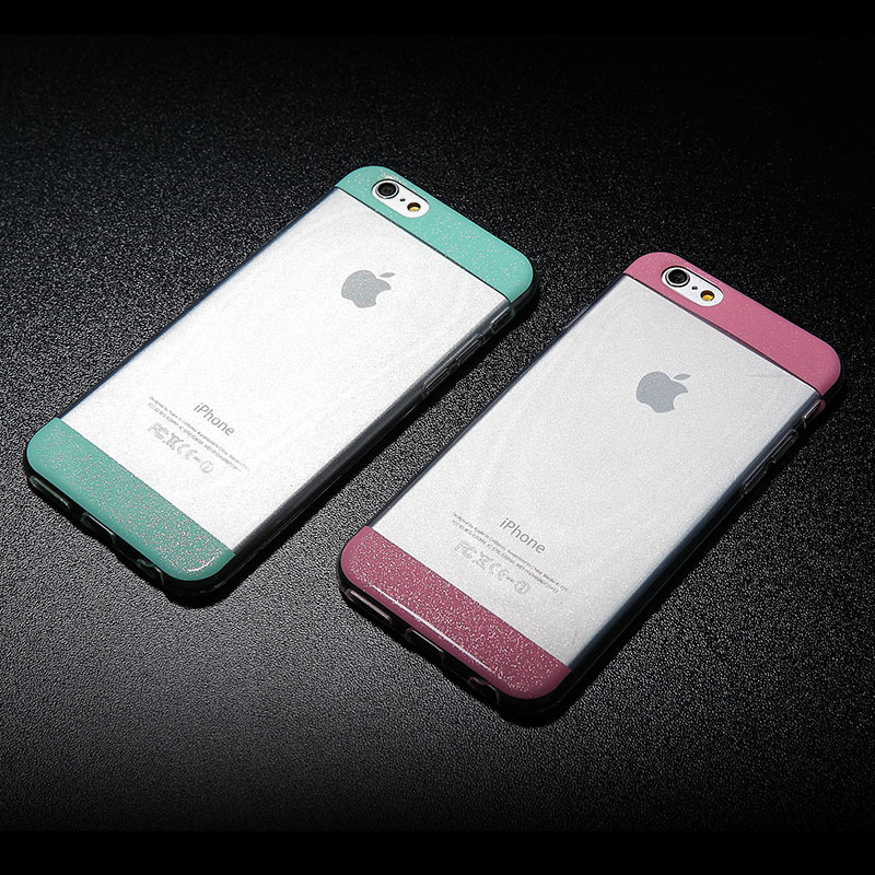 夜空星光iPhone6/6Plus透明闪粉手机壳 苹果6保护套硅胶软外壳 潮