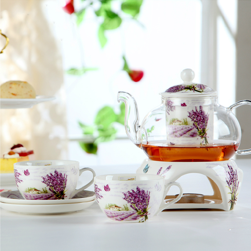 茶杯茶壶玻璃陶瓷过滤茶具八件套装花茶创意杯子