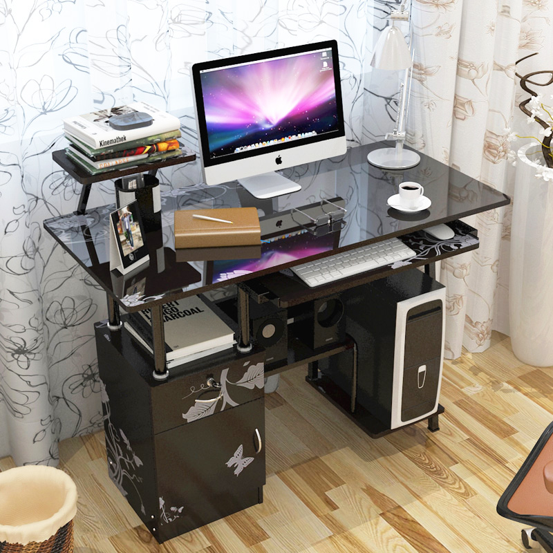 烤漆彩绘电脑桌台式家用台式机特价简易简约书桌办公桌写字台桌子